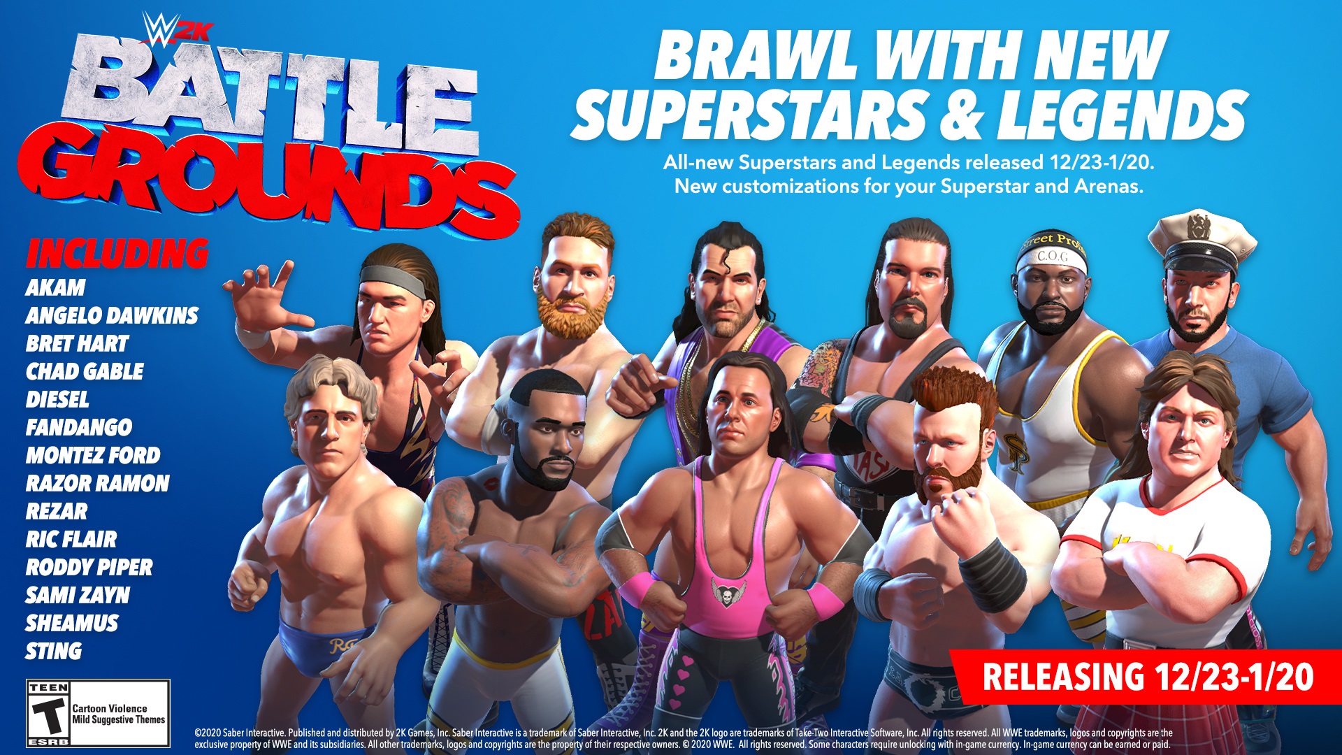 WWE 2K Battlegrounds reveals third roster update