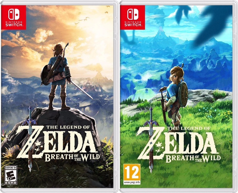 Zelda Breath Of The Wild North American Vs European Boxart