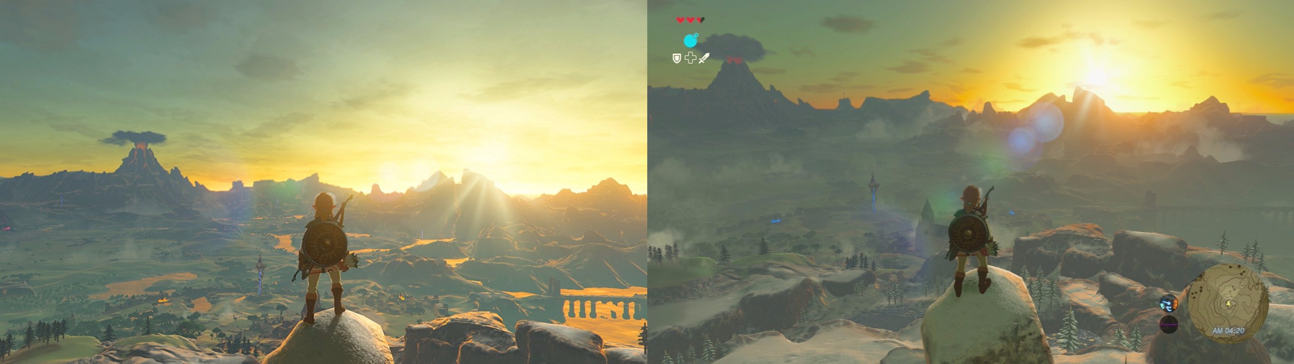 Zelda: Breath of the Wild Screenshots Compare Switch And Wii U