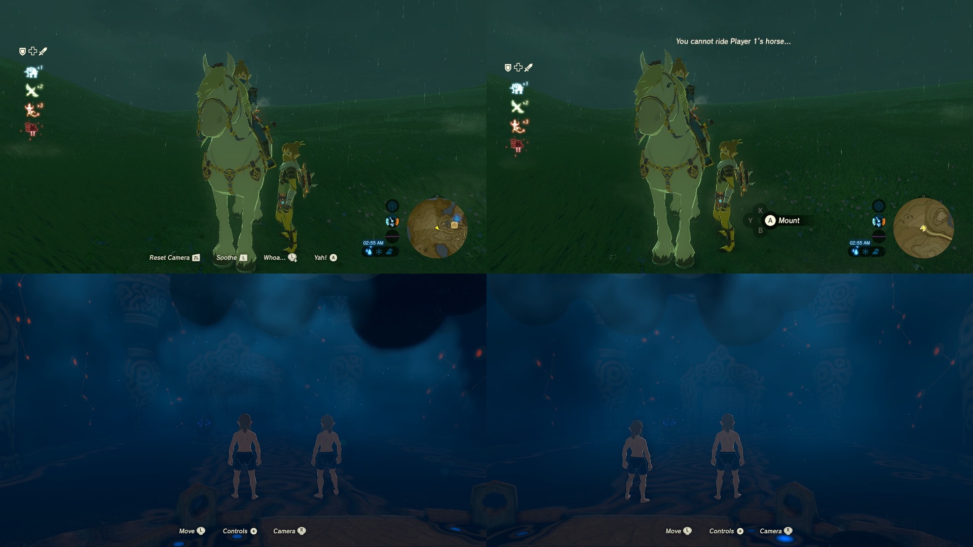 Zelda: Breath of the Wild split screen multiplayer mod shown in action