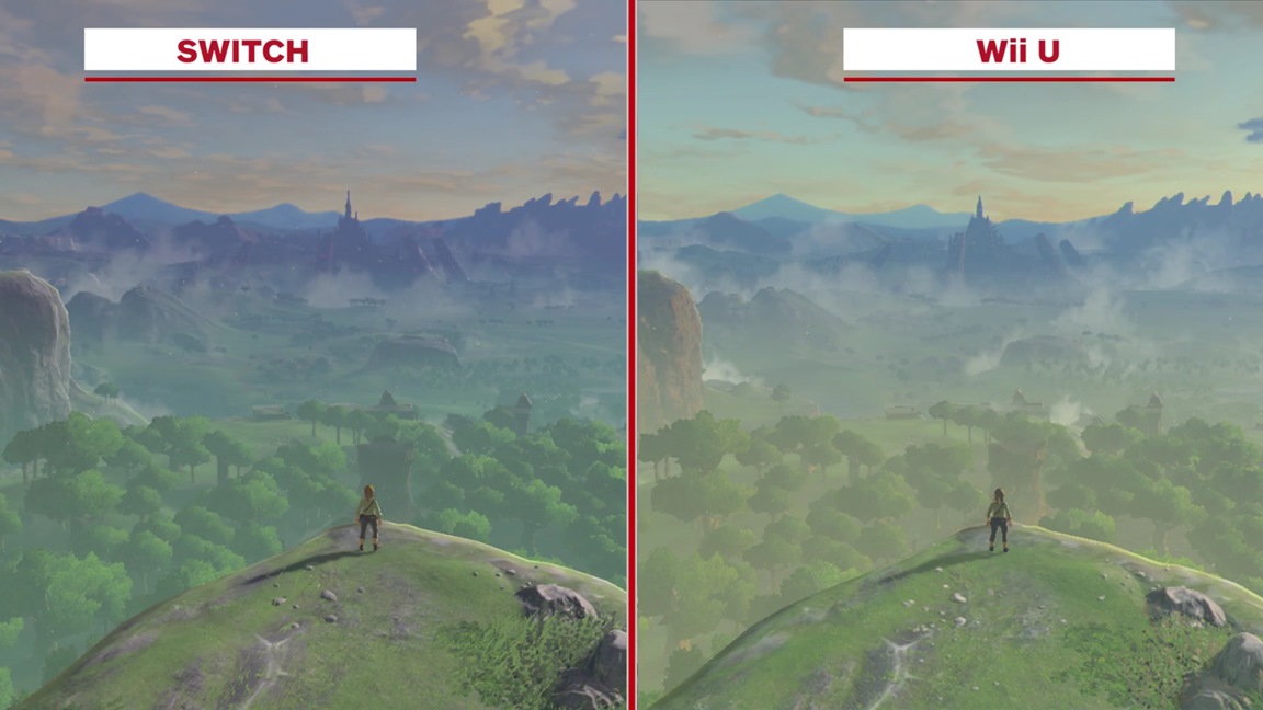 Zelda Breath Of The Wild Wii U 16 Vs Switch Video Comparison Nintendo Everything