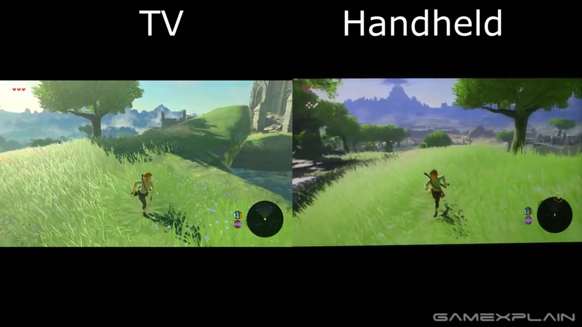 Video Comparing How Smooth Zelda Breath Of The Wild Is While Docked Vs Handheld Mode Nintendo Everything