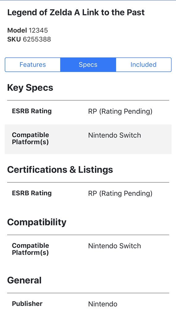 Best Buy's internal system lists Metroid Prime Trilogy, Zelda: A Link to  the Past for Switch